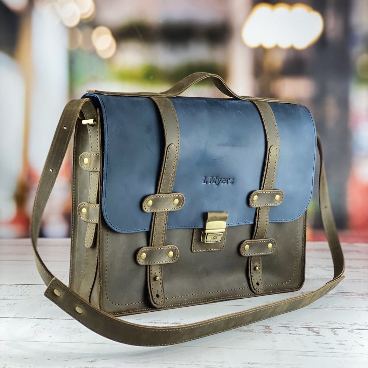 Leather briefcase 869 BB