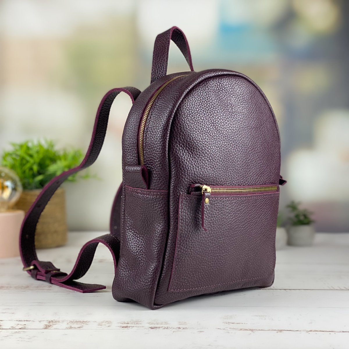 Leather backpack VISTA