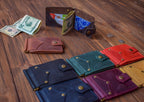 Leather money clip
