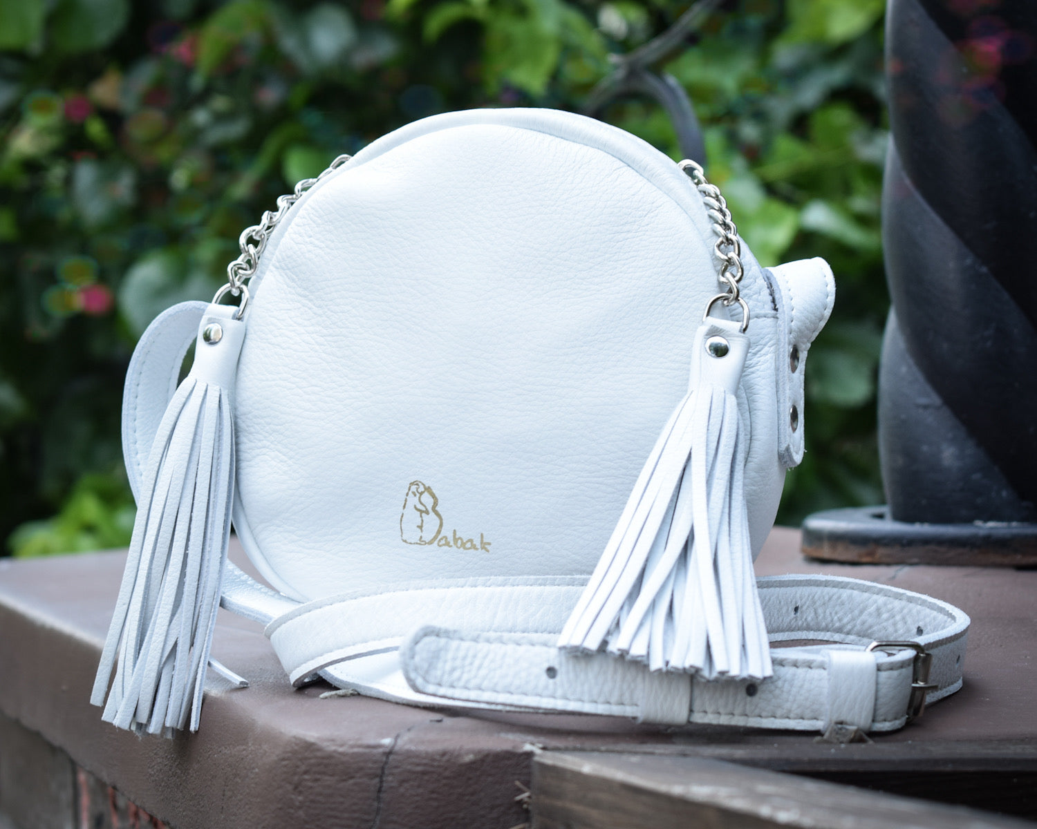 Fantasy White Leather Bag