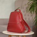 Trian Red-shine leather backpack