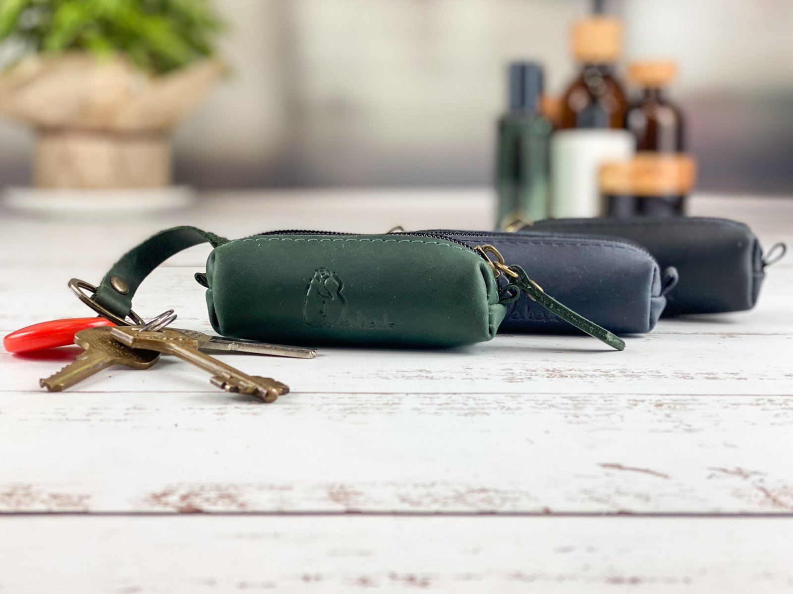 Leather key case