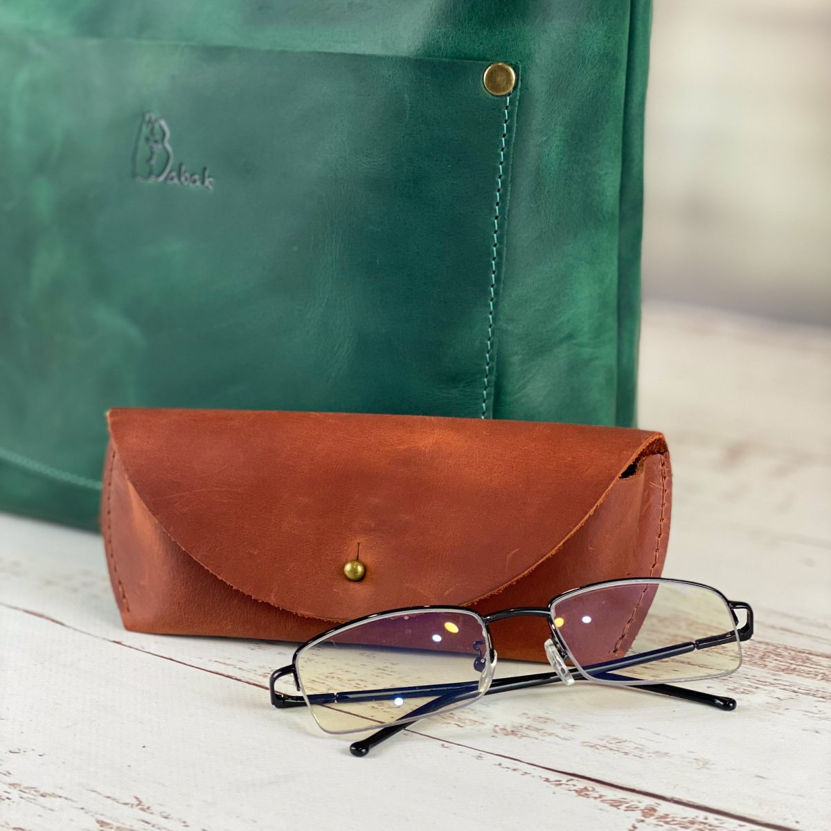 Leather case for glasses