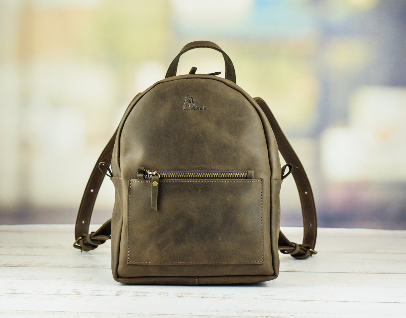 Leather backpack VISTA