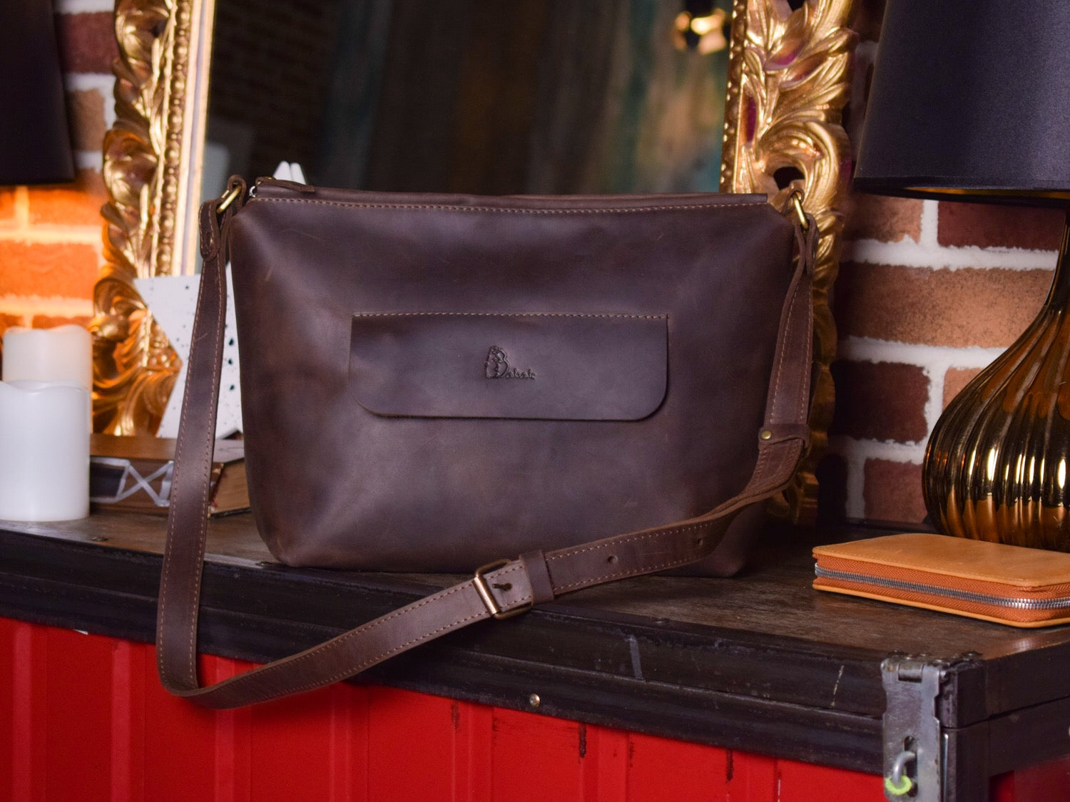 Cardamon Brown leather bag