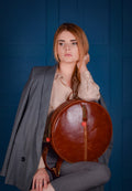 Leather backpack Orion Brandy