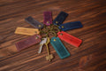 Rectangular leather keychain 94
