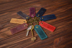 Rectangular leather keychain 94