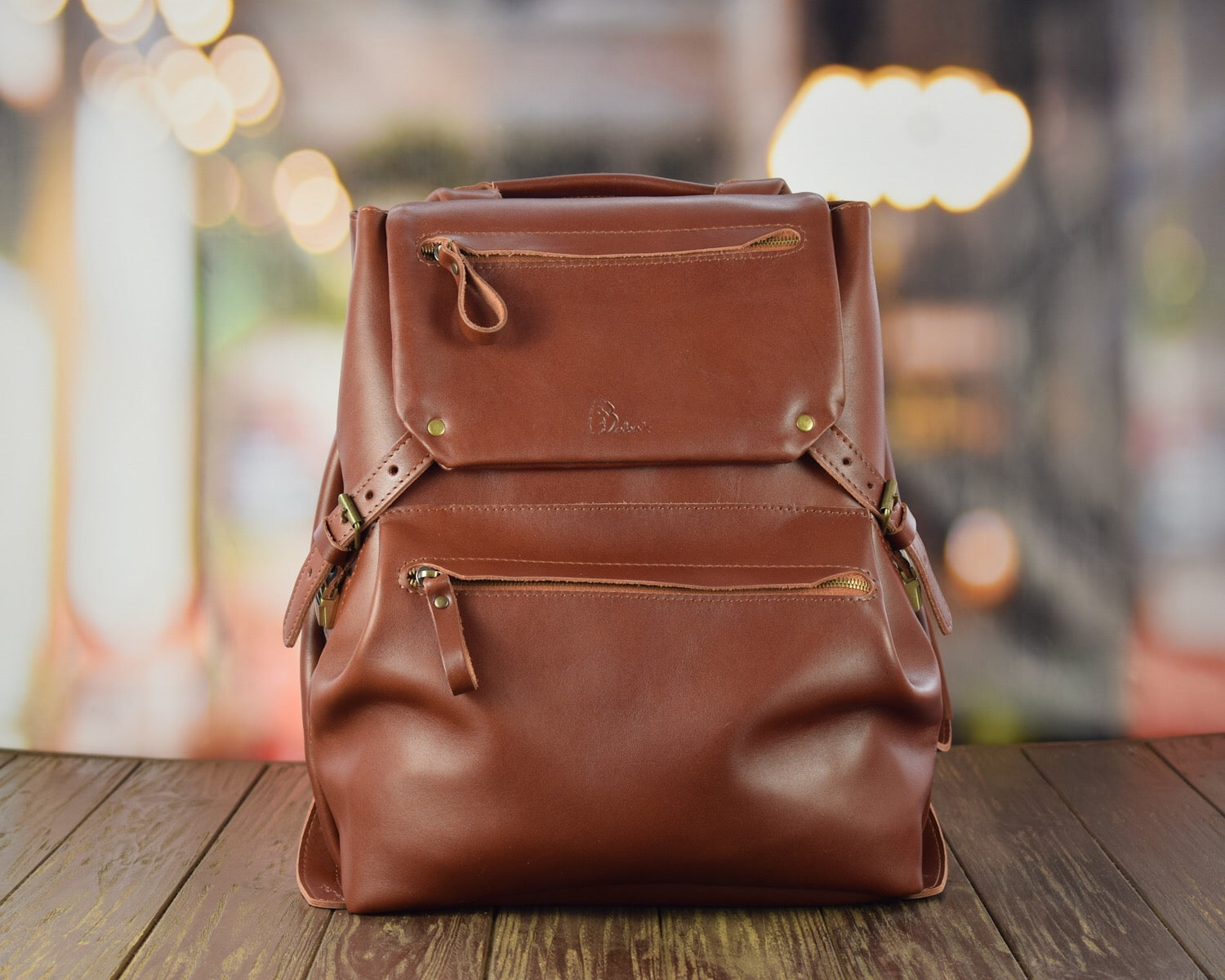 brandy leather backpack Leather backpack Trip Brandy – Babak