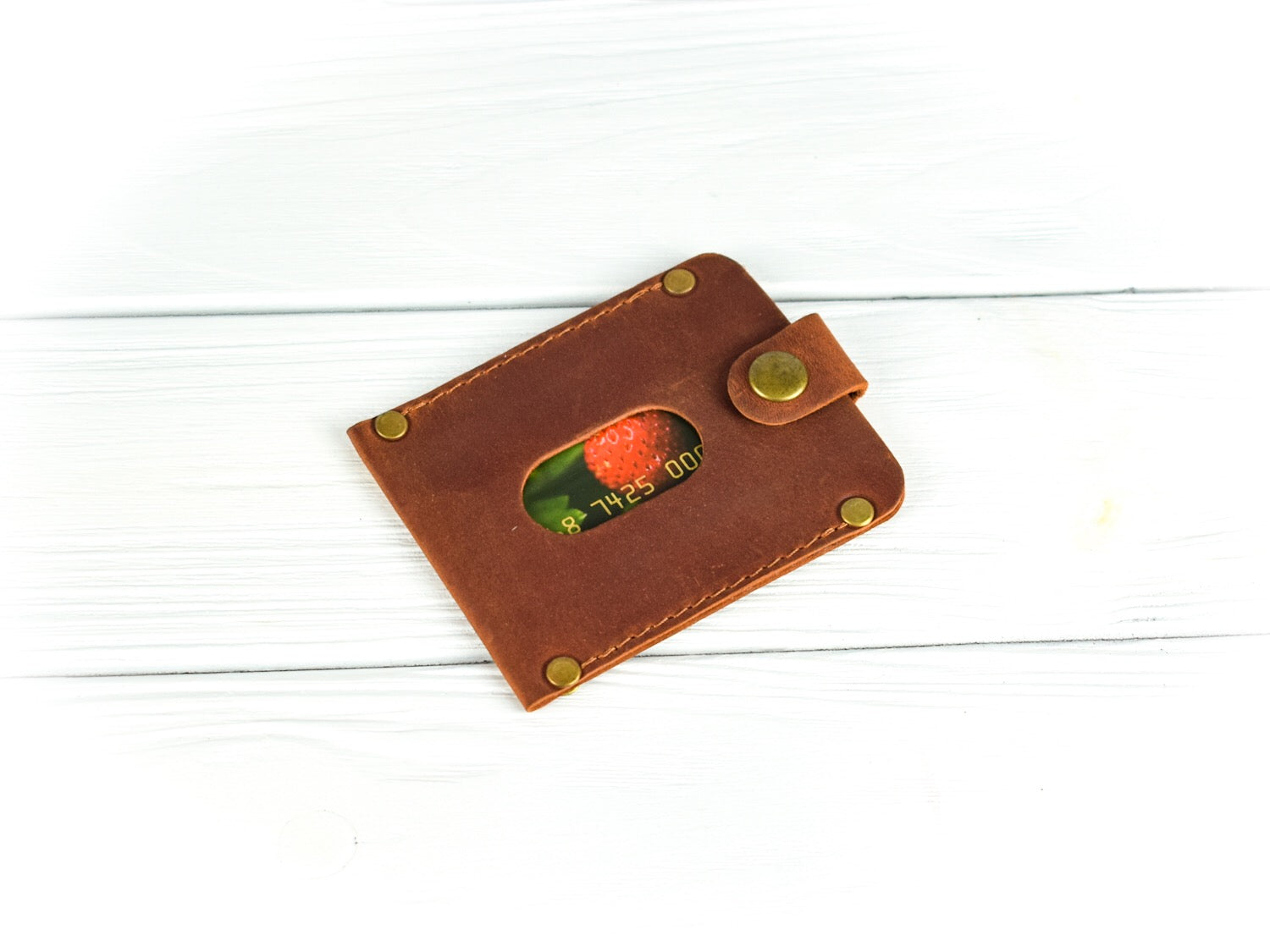 Leather cardholder Window