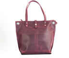 Leather Tote Bag Marsala "S"