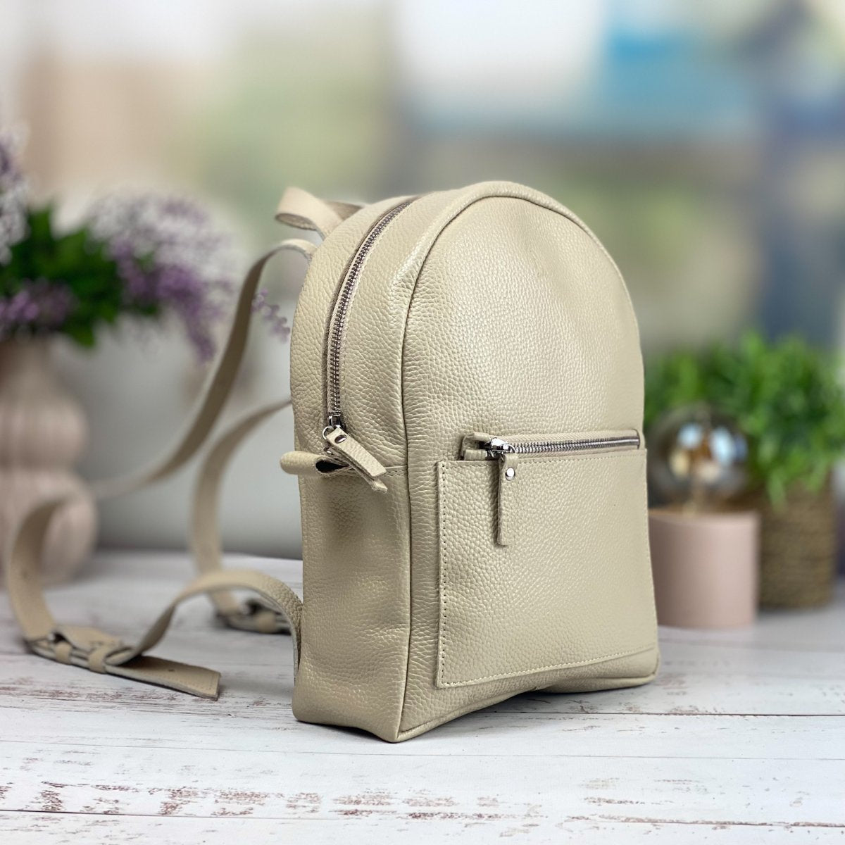 Leather backpack Vista
