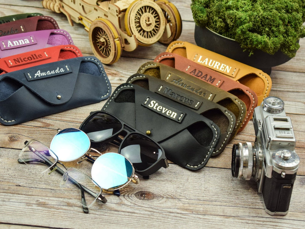 Leather case for glasses