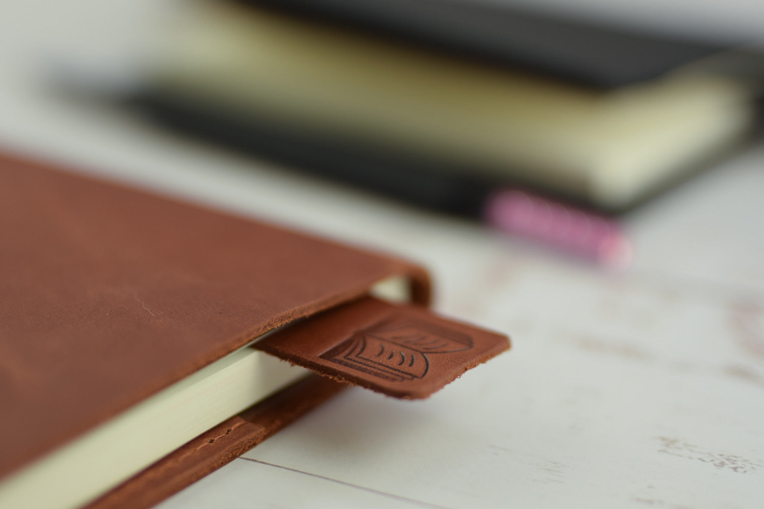 Leather bookmark Line