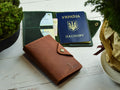 Leather passport cover