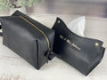 Toiletry bag L 084 + leather napkin holder