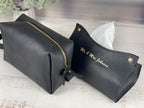 Toiletry bag L 084 + leather napkin holder