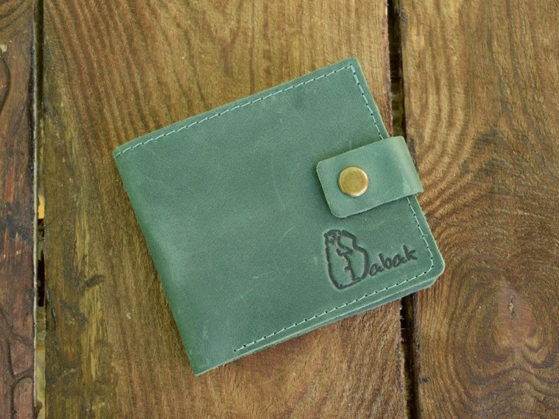 Leather wallet Green