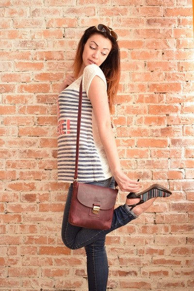 Baika Marsala leather bag