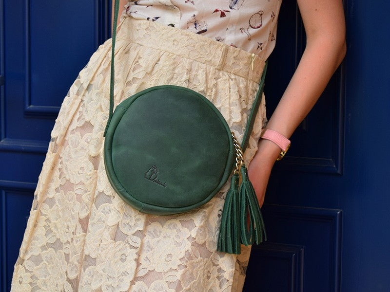 Fantasy Green leather bag