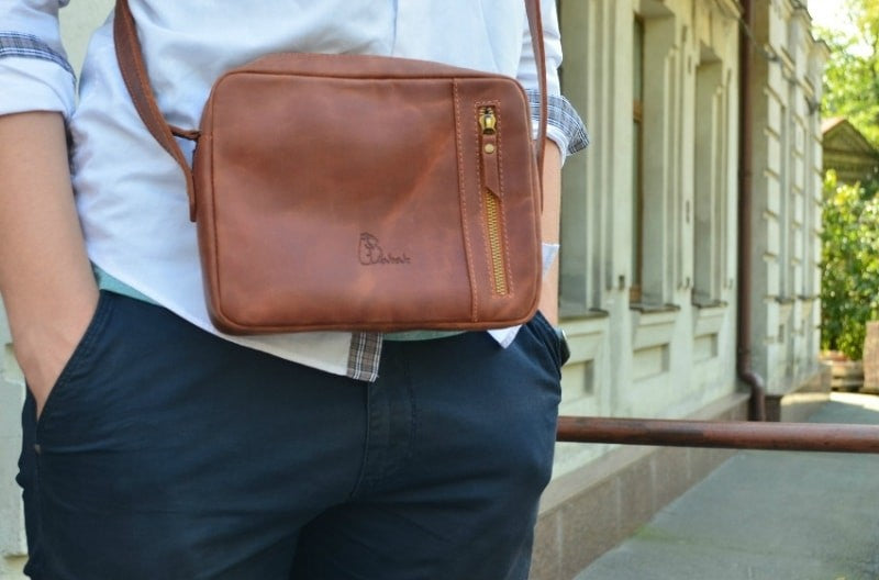 Rizon Cognac leather bag