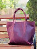 Leather Shopper bag Marsala