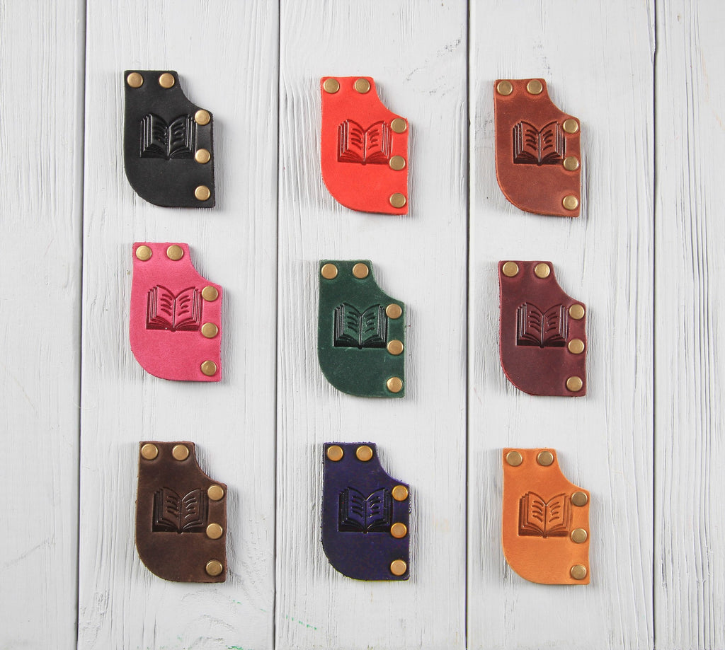 Leather bookmark Book