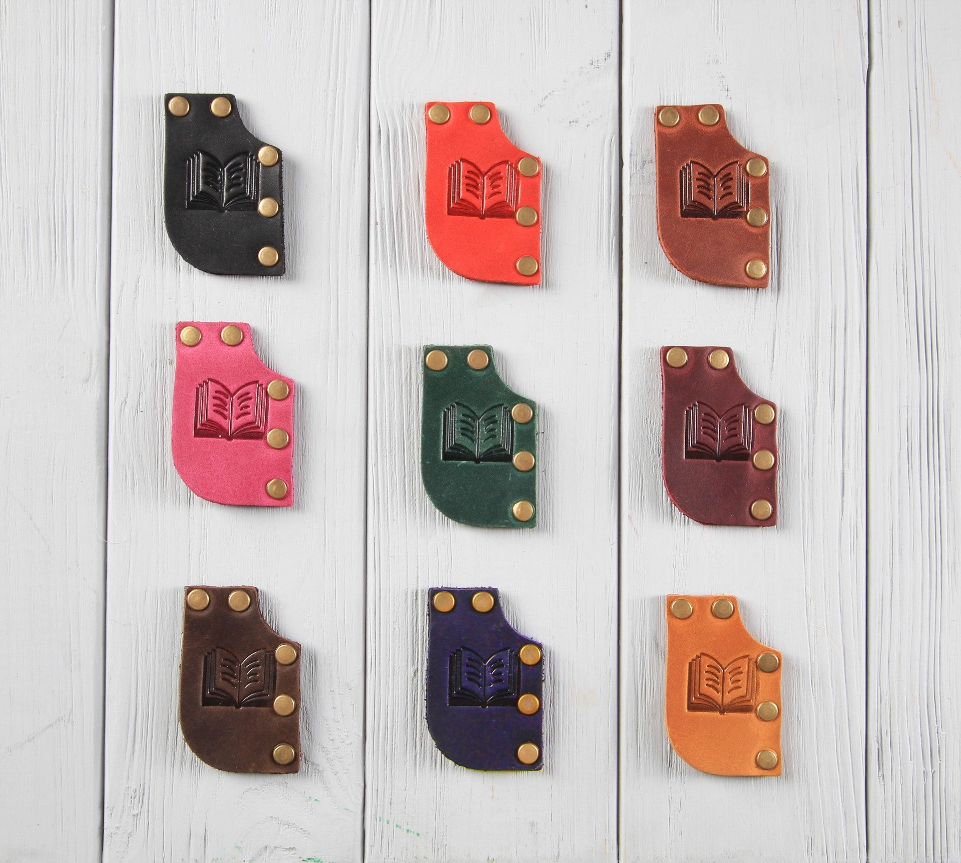 Leather bookmark Book