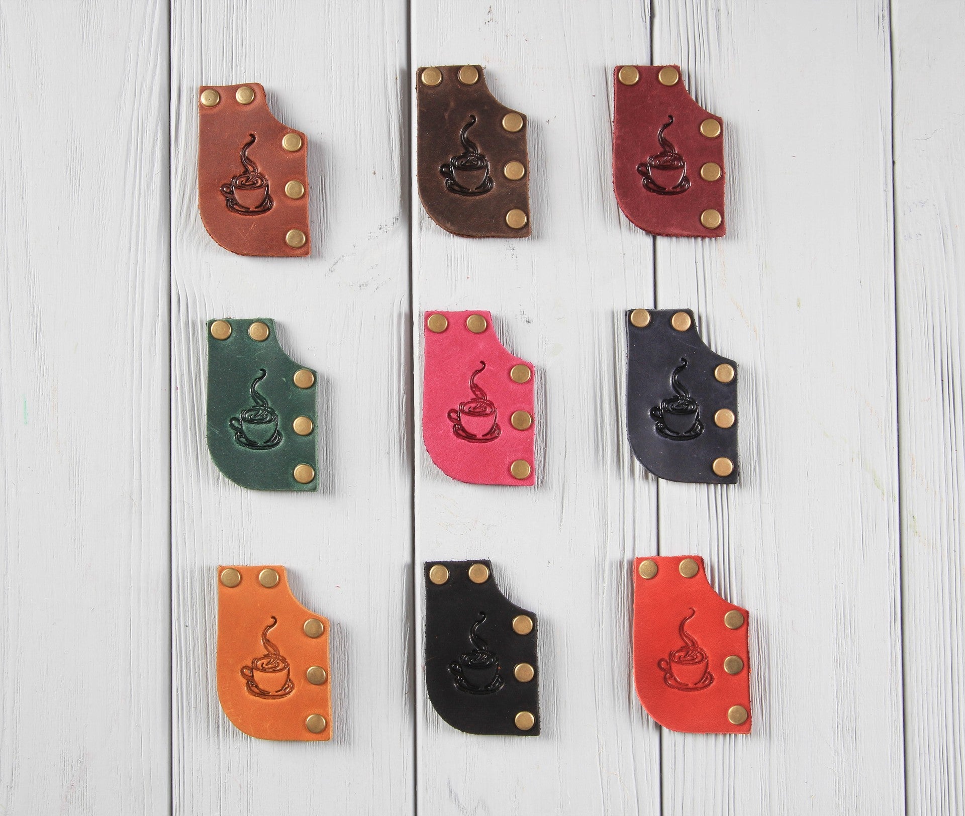 Leather bookmark Coffee