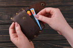 Leather cardholder Brown maxi