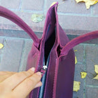 Leather Shopper bag Marsala