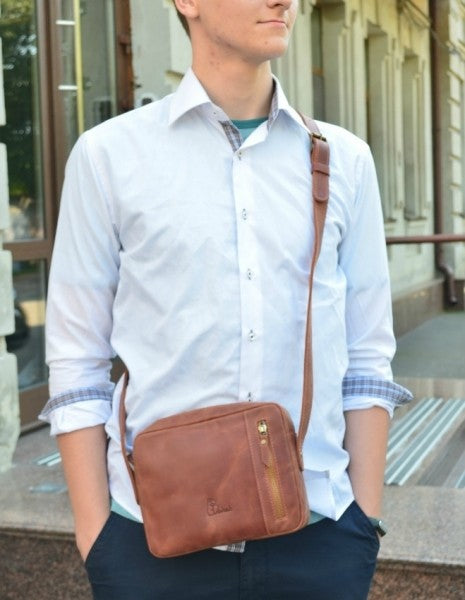 Rizon Cognac leather bag