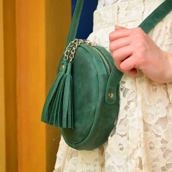 Fantasy Green leather bag