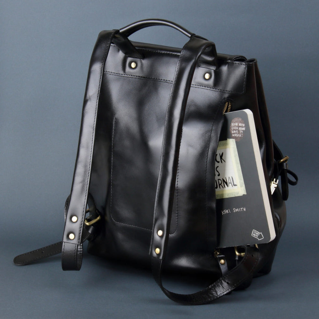 Leather backpack Trip Onyx