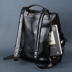 Leather backpack Trip Onyx