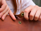 Leather backpack Trip Cognac