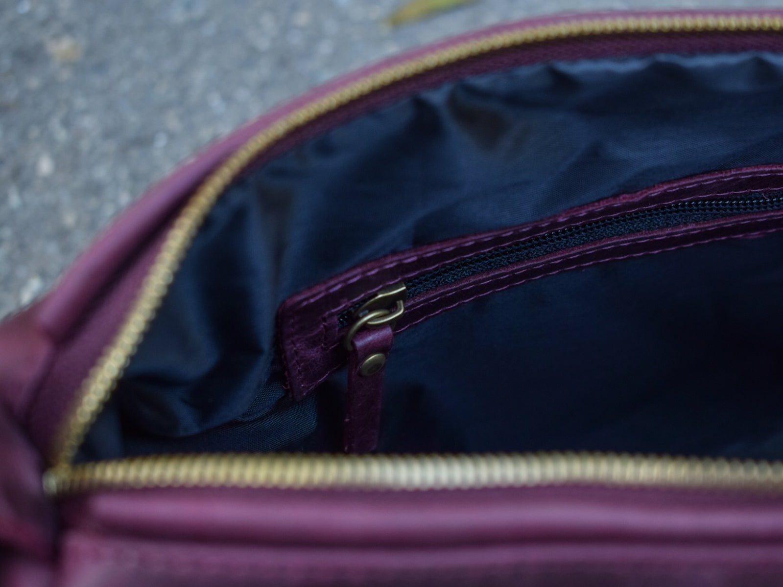 Cardamon Marsala leather bag