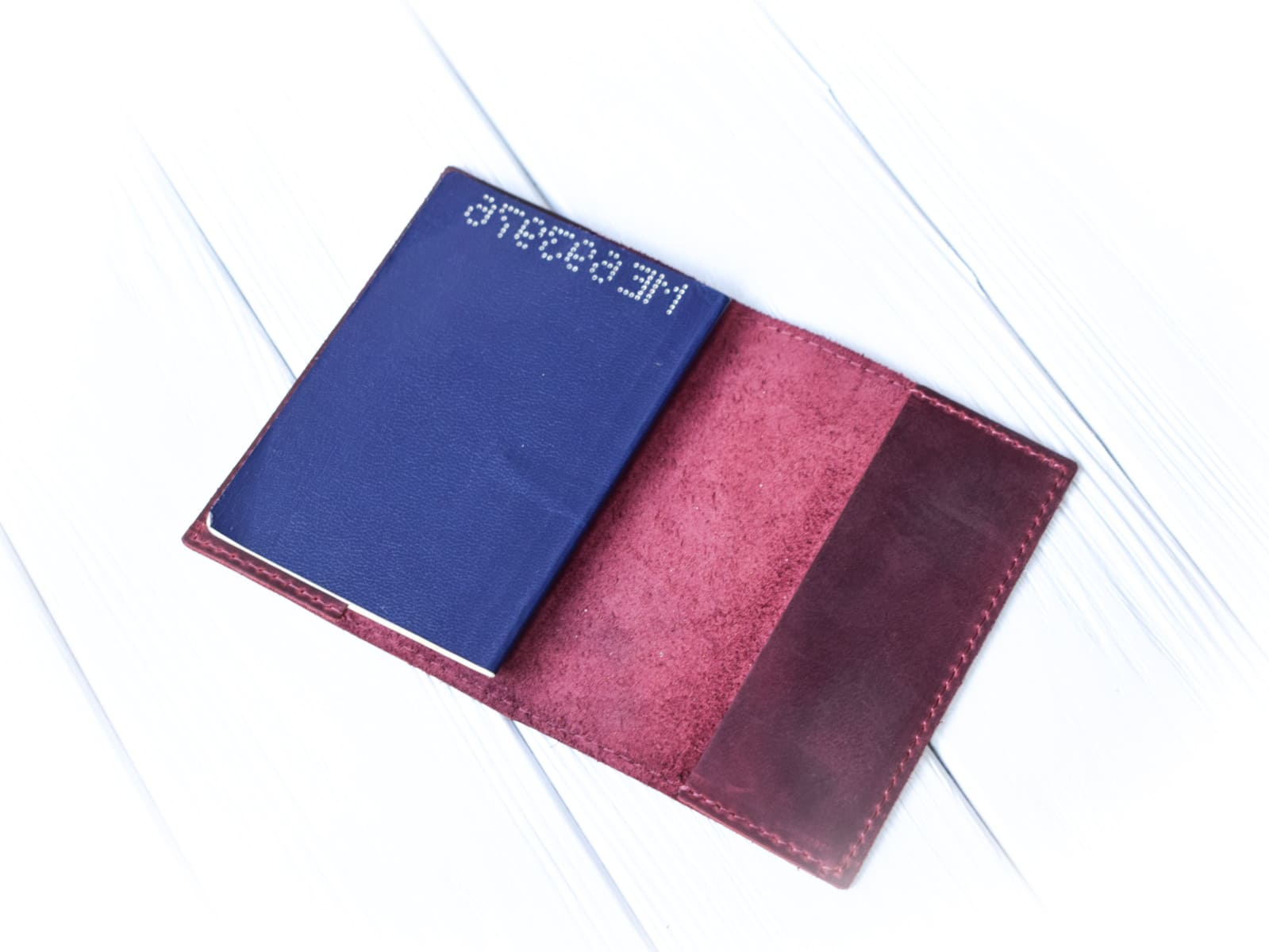 Leather passport cover