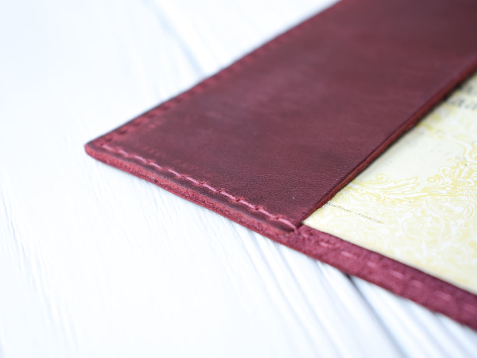 Leather passport cover