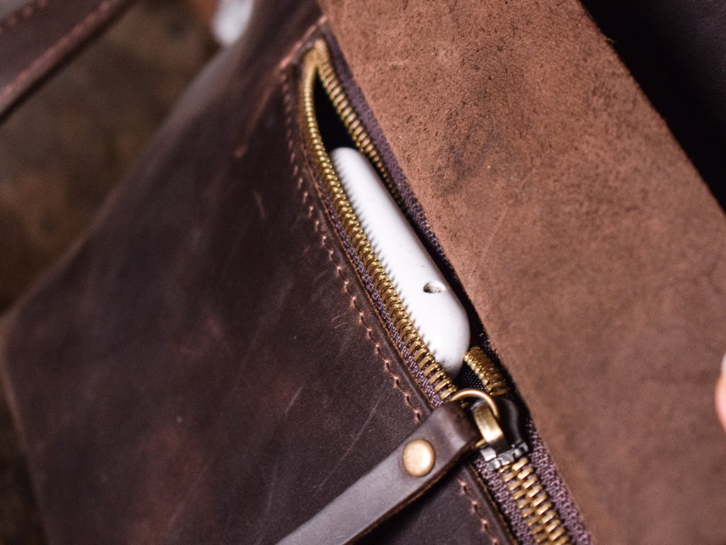 Cardamon Brown leather bag