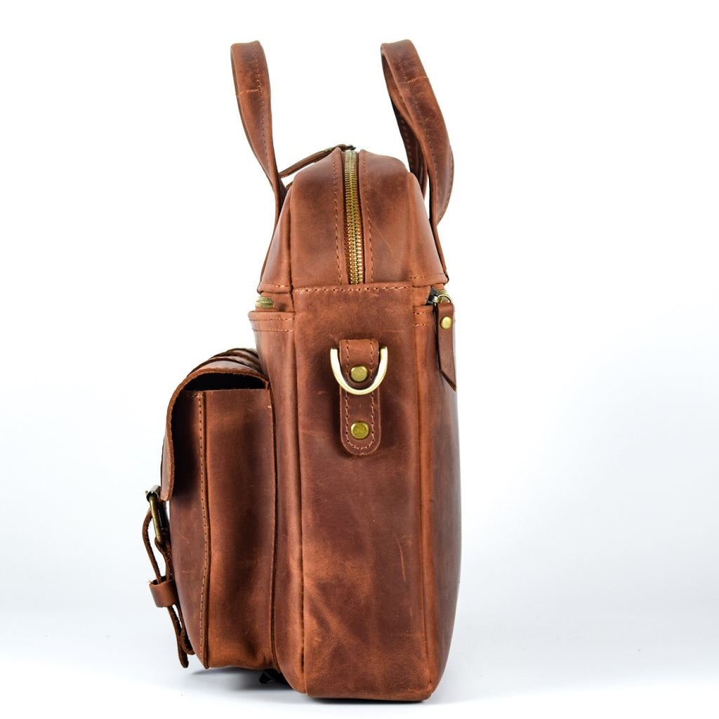 Professor Cognac leather bag