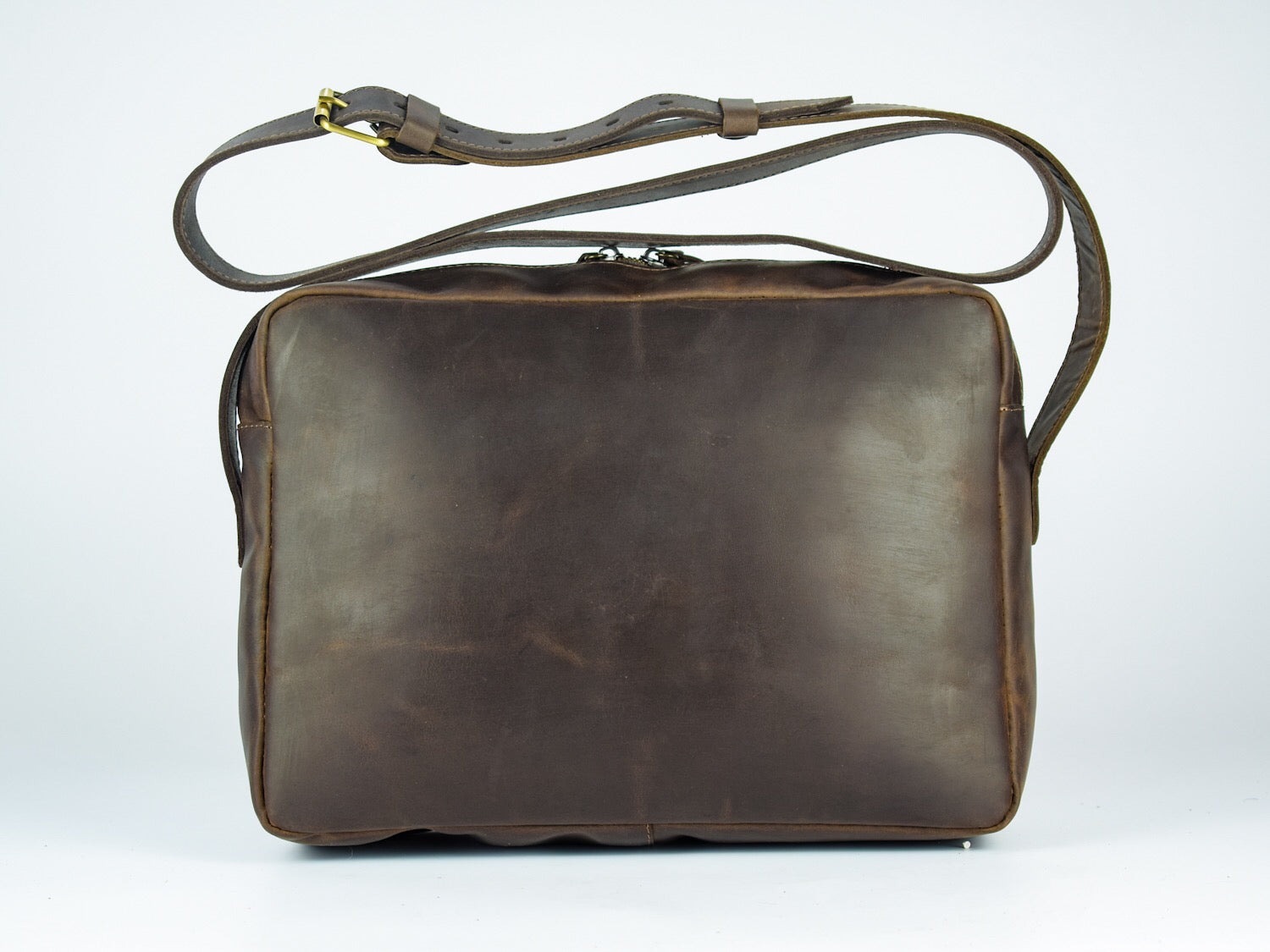Leather bag City Brown