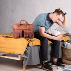 Professor Cognac leather bag