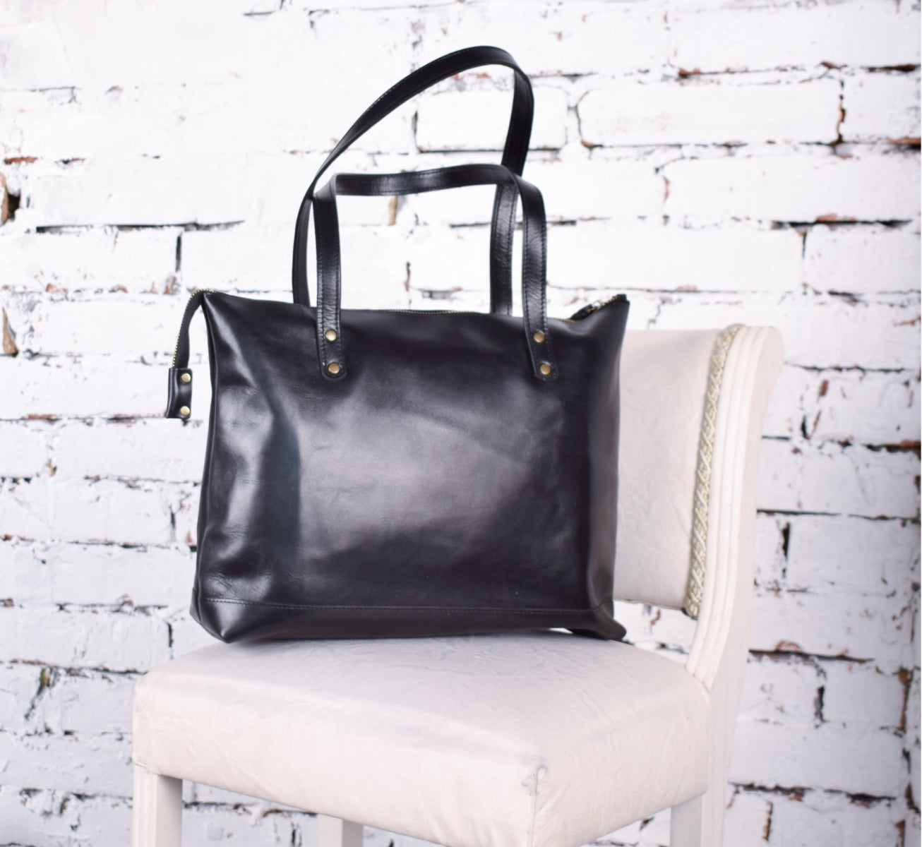 Lady Boss Onix leather bag