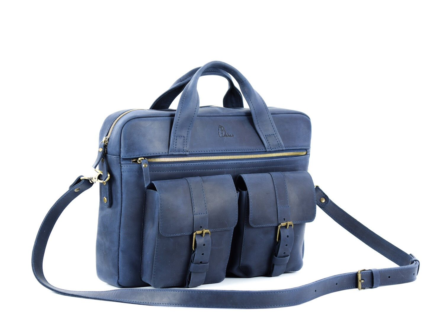 Leather bag Professor Blue