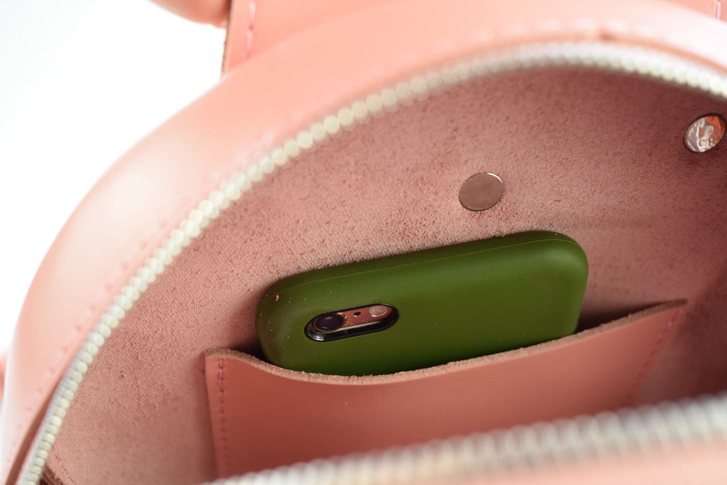 Leather Sling-Bag Backpack Pink