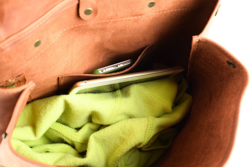 Leather backpack Trip Cognac