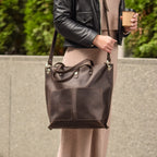 Leather Tote Bag Brown