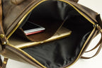 Leather backpack Boston Brown