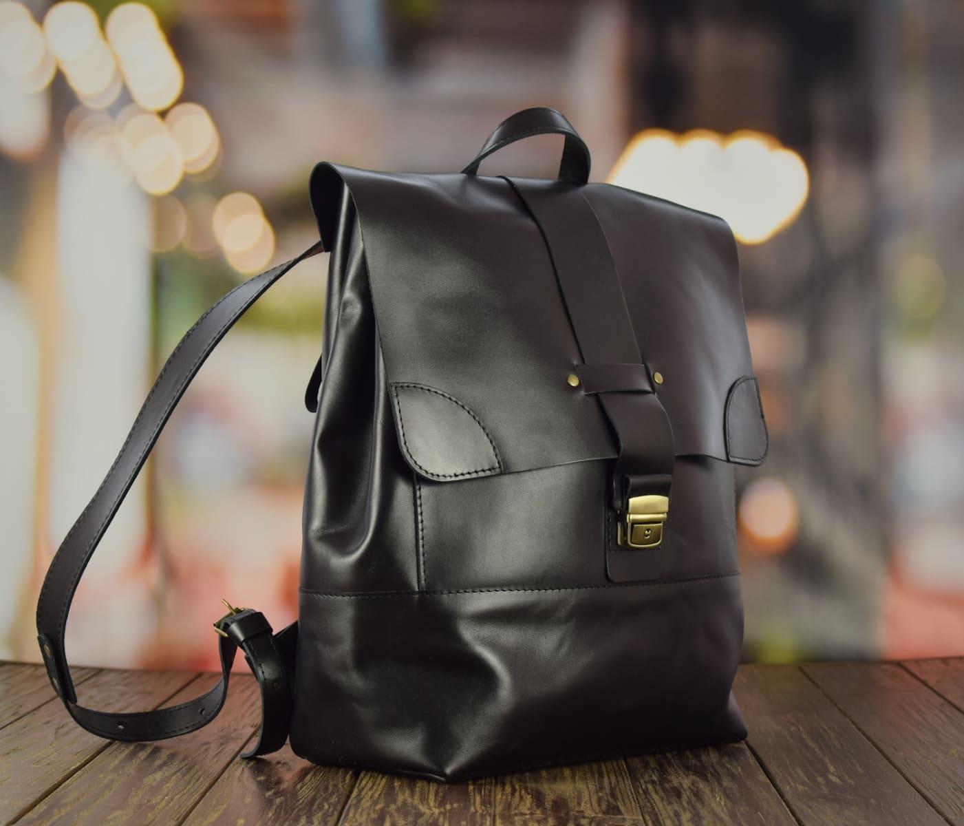 Sampo Onix leather backpack